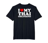 I Love My Thai Girlfriend T-Shirt, Men's Big and Tall, Black, 3X Tall