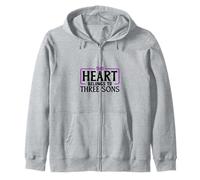I love my three sons Zip Hoodie