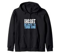 I love my three sons Zip Hoodie