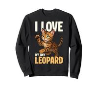 I Love My Tiny Leopard Bengal Cat Kitten Sweatshirt