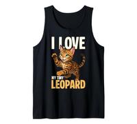 I Love My Tiny Leopard Bengal Cat Kitten Tank Top