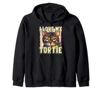 I love my tortie cat kitten pet owner tortoise shell cat Zip Hoodie