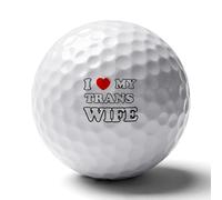I Love My Trans Wife Custom Golf Ball Soft Practice Golf Balls Performance Distance And Speed for Indoor Outdoor