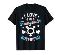 I Love My Transgender Boyfriend T shirt Gay Pride LGBT Flag T-Shirt