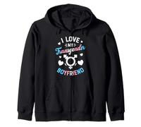 I Love My Transgender Boyfriend T shirt Gay Pride LGBT Flag Zip Hoodie