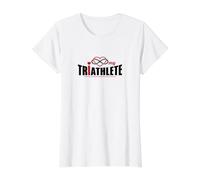 I Love My Triathlete Proud Tri Supporter Family Support Value Graphic T-Shirt, Women, White, XS