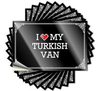I Love My Turkish Van Saying Mens Bedroom Decor | Tiny Laptop Removable Decal Pack(12X18CM)