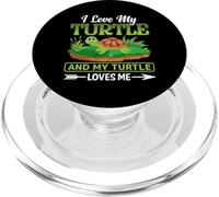 I Love My Turtle And My Turtle Loves Me | Tortoise PopSockets PopGrip for MagSafe