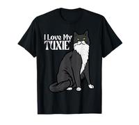 I Love My Tuxie Tuxedo Cat Cute Kitten Women Girls Kids Men T-Shirt