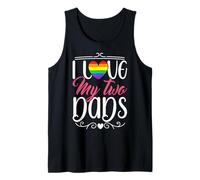 I Love My Two Dads Gay Lesbian LGBTQ Pride Month Tank Top
