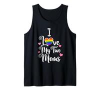 I Love My Two Moms Lesbian LGBTQ Pride Month Tank Top