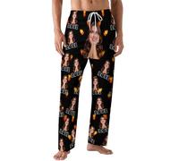 I Love My Wife Custom Photo Face Pyjama Bottoms for Men Personalized Photo Pajama Pants Sleepwear,Gifts for Boyfriend Husband