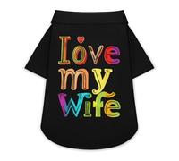 I Love My Wife Cute Pet T-Shirts Dog Shirt Clothes Funny Beach Pullover Cat Sweatshirt For Small Pets 3XL