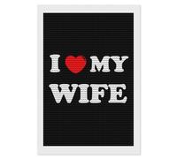 I Love My Wife Diamond 5D Painting Kits for Adult Beginners Round Full Drill DIY Wall Art Craft Decor Gift 8"x12"