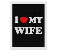 I Love My Wife Diamond 5D Painting Kits for Adult Beginners Square Full Drill DIY Wall Art Craft Decor Gift 12"x16"