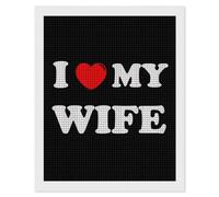 I Love My Wife Diamond 5D Painting Kits for Adult Beginners Square Full Drill DIY Wall Art Craft Decor Gift 16"x20"