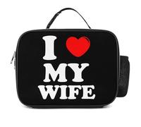 I Love My Wife Lunch Box Insulated for Work Picnic | Reusable Lunch Bag Cooler Lunchbox with Handles for Men Women Outdoor