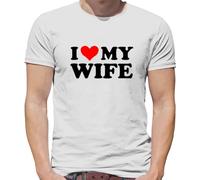 I Love My Wife - Mens T-Shirt - White - Medium