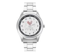 I Love My Wife Mens Watches Simplicity Watch Stainless Steel Band
