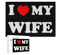 I Love My Wife Stylish Adults Jigsaw Puzzle Funny Wooden Intelligent Game Art Home Decor
