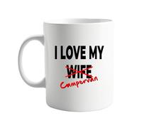 I Love My Wife X Campervan 11oz Mug - Funny Campervan Enthusiast Coffee Cup - Gift for Van Lovers, Husband or Wife, Camping-Themed Ceramic Mug vito Transporter T4 T5 Transit Vivaro Crafter Sprinter