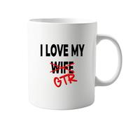 I Love My Wife X GTR 11oz Mug, Funny Car Enthusiast Gift,great for Men,Husbands, or Boyfriends, Coffee Mug for Auto Lovers,Ceramic Mug with Humor Birthdays,Valentines or Anniversaries, Skyline, nissan