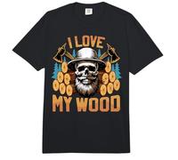 I Love My Wood - Lumberjack, Firewood Comfort Colors Adult Heavyweight T-Shirt