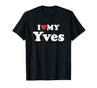 I Love My Yves First Name Matching Couple Outfit T-Shirt