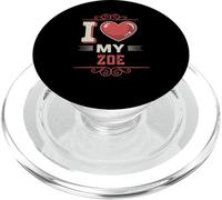 I Love My ZOE T-Shirt Name ZOE PopSockets PopGrip for MagSafe