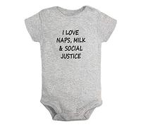 I Love Naps Milk And Social Justice Funny Rompers, Newborn Baby Bodysuits, Infant 0-24 Months Jumpsuits, Toddler Novelty One-Piece Outfits