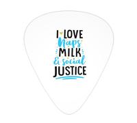 I Love Naps Milk And Social Justice Guitar Picks Plectrums For Guitar Bass 12 Pack