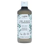 I Love Naturals Lime, Ginger & Cardamon Body Wash, Natural Oils Of Cardamon, Ginger & Sage, Formulated Using Essential Oils For Silky Smooth Skin, 500ml