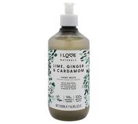 I Love Naturals Lime, Ginger & Cardamom Hand Wash - With Natural Oils of Cardamom, Ginger & Sage - Gently Cleanses & Refreshes - Uplifting Scent - Vegan & Cruelty-Free Hand Soap 500ml