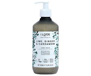 I Love Naturals Lime, Ginger & Cardamon Hand & Body Lotion, Essential Oils Of Cardamon, Ginger & Sage, Crafted With Ingredients Such as Shea Butter, 500ml