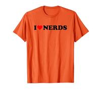 I Love Nerds T-Shirt, Men, Orange, 3X-Large