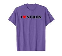 I Love Nerds T-Shirt, Men, Purple Heather, 3X-Large