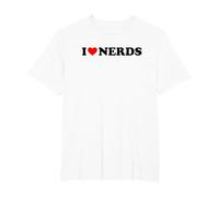 I Love Nerds T-Shirt, Men's Big and Tall, White, 4X Tall