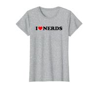 I Love Nerds T-Shirt, Women, Heather Grey, 3X-Large