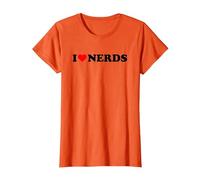I Love Nerds T-Shirt, Women, Orange, 3X-Large