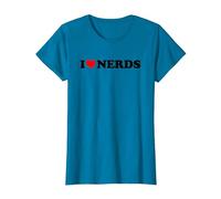 I Love Nerds T-Shirt, Women, Sapphire Blue, 3X-Large