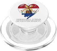 I Love Netherlands Amsterdam Dutch Pride Flag Heart Graphic PopSockets PopGrip for MagSafe