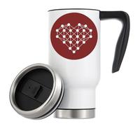 I Love Neural Networks AI Artificial Intelligence Logo Vacuum Insulated Thermal Travel Coffee Mug 480ml White