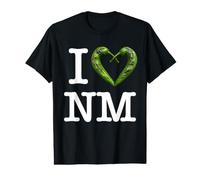 I Love New Mexico Green Chile Heart Typography Value Graphic T-Shirt
