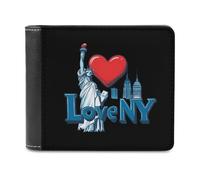 I Love New York City Printed Bifold Wallet with Hidden Compartments Pocket Money and Credit Card Holder for Men Women