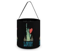 I Love New York Cute Halloween Tricking Or Treating Bag Candy Bucket Tote Gift Storage Bags