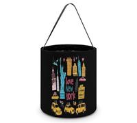 I Love New York Halloween Candy Tote Tricking Or Treating Bag Pumpkin Easter Eggs Bucket Best Party Gifts
