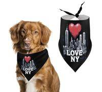 I Love New York Pet Triangle Bandana Soft Puppy Scarfs Dog Cat Gifts for Small Medium Pets