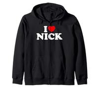 I Love Nick - Heart Zip Hoodie