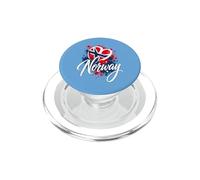 I Love Norway Flag Heart Silhouette Scandinavian Travel PopSockets PopGrip for MagSafe