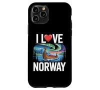 I Love Norway Northern Lights Viking Ship Case for iPhone 11 Pro